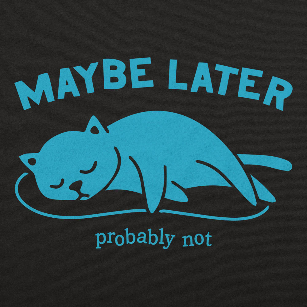 Maybe Later Probably Not Sleeping Cat