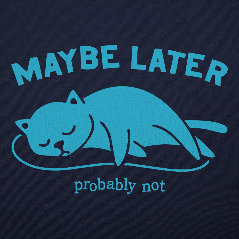 Maybe Later Probably Not Sleeping Cat