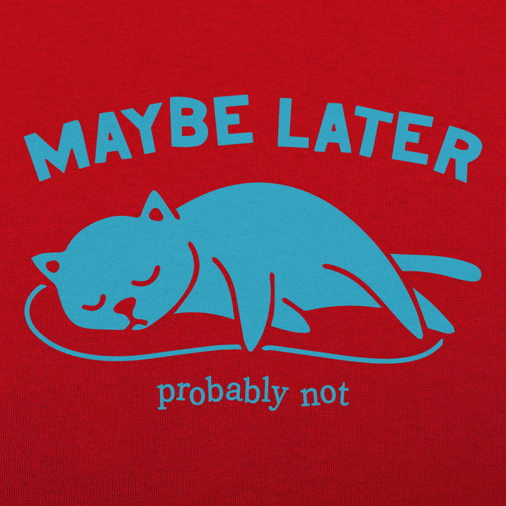 Maybe Later Probably Not Sleeping Cat