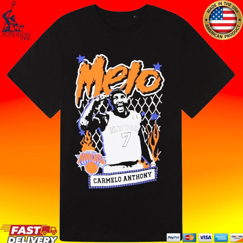 Melo Carmelo Anthony Nba Mitchell & Ness Nba Street Player New York Knicks T-shirt