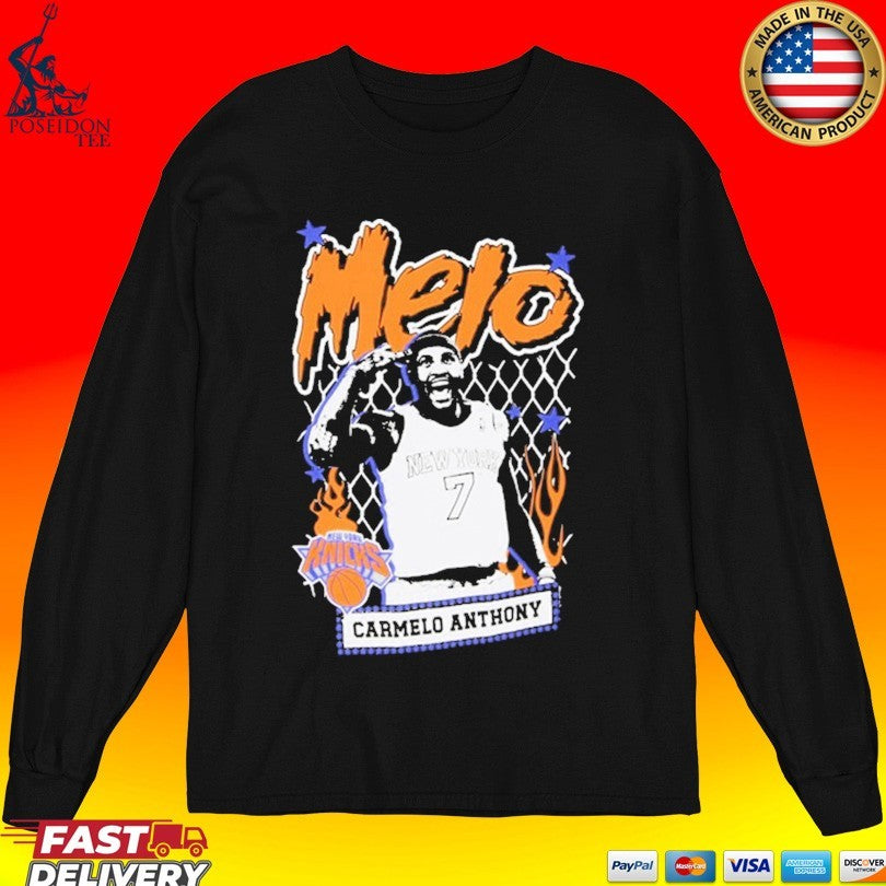 Melo Carmelo Anthony Nba Mitchell & Ness Nba Street Player New York Knicks T-shirt