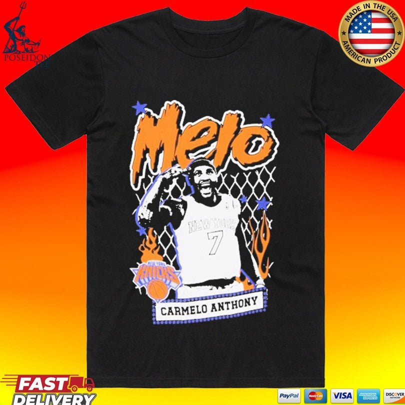 Melo Carmelo Anthony Nba Mitchell & Ness Nba Street Player New York Knicks T-shirt