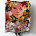 midsommar Woven Tapestry Throw Blanket with Fringe