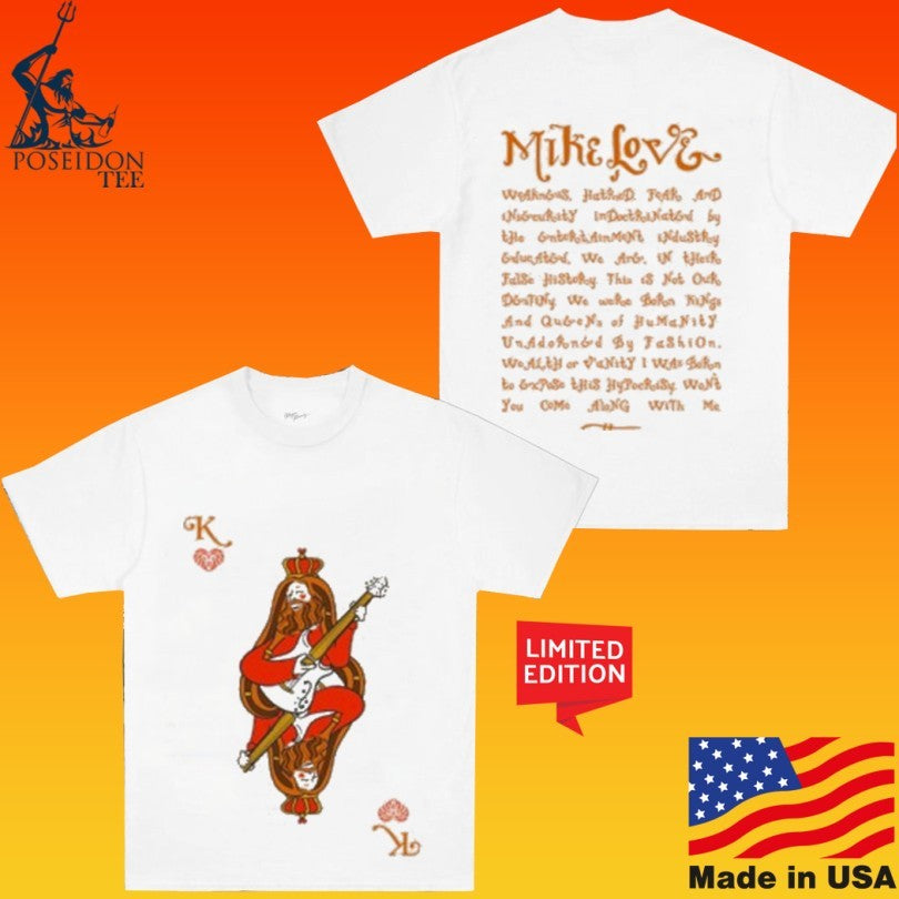 Mike Love King Of Hearts Cream T-shirt