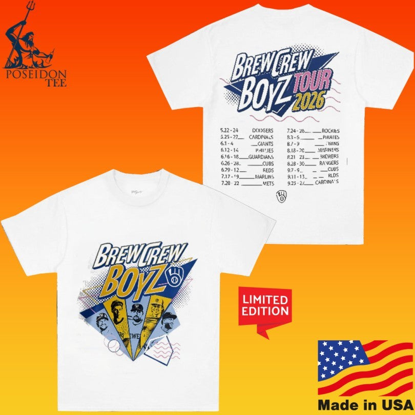 Milwaukee Brewers Brew Crew Boyz Tour 2026 T-shirt