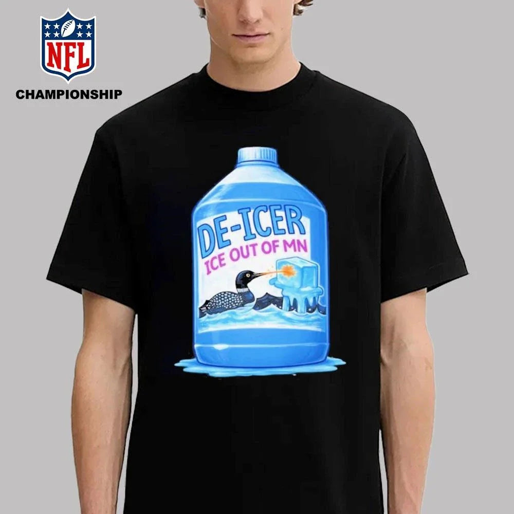 Minnesota Anti ICE Protest De-Icer Loon Graphic Shirt