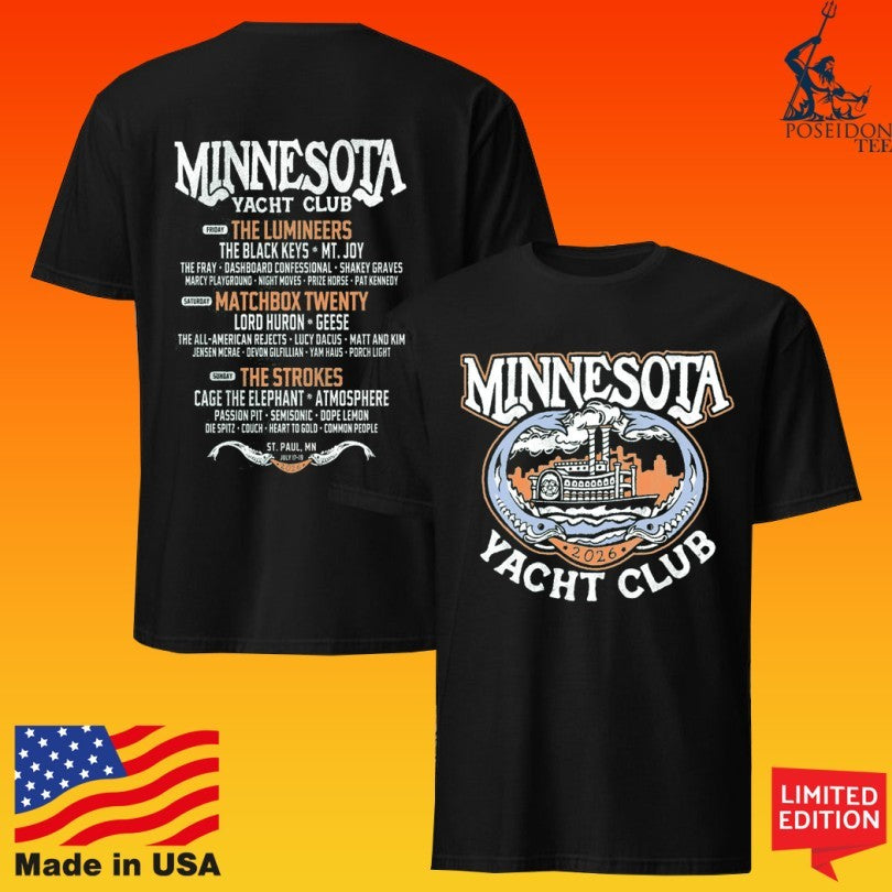 Minnesota Yacht Club Festival 2026 Steamboat Lineup T-shirt