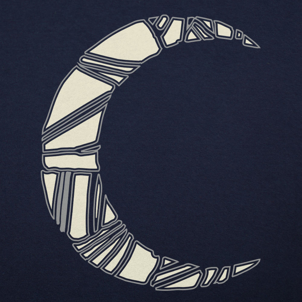 Moon Night - Geometric Crescent Moon Design