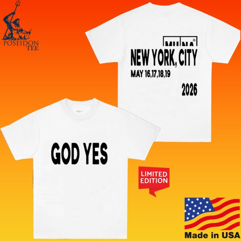 Munaworld God Yes Tour New York, City May 16-19 2026 T-shirt