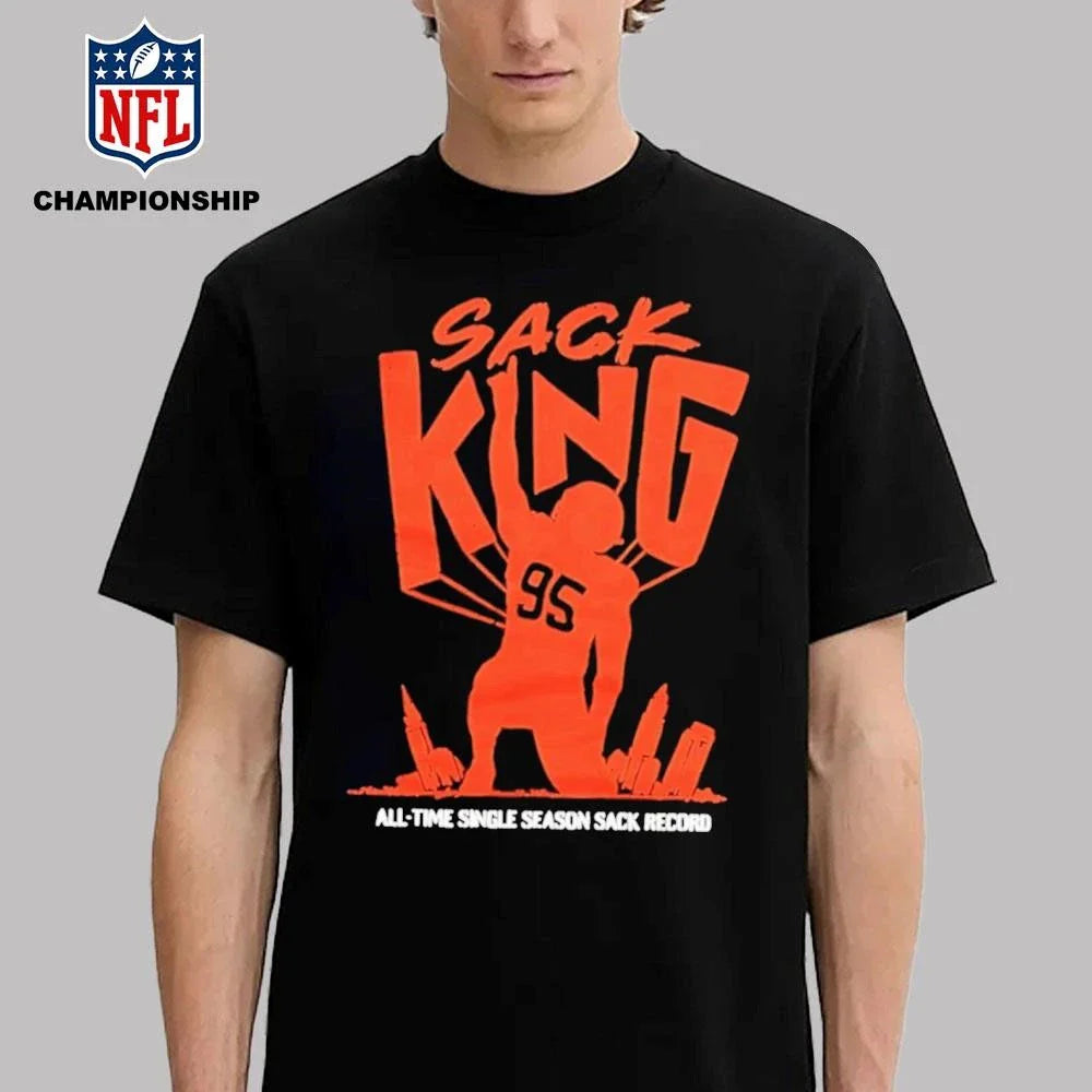 Myles Garrett Cleveland Browns Sack King All Time Single Season Sack Record Shirt