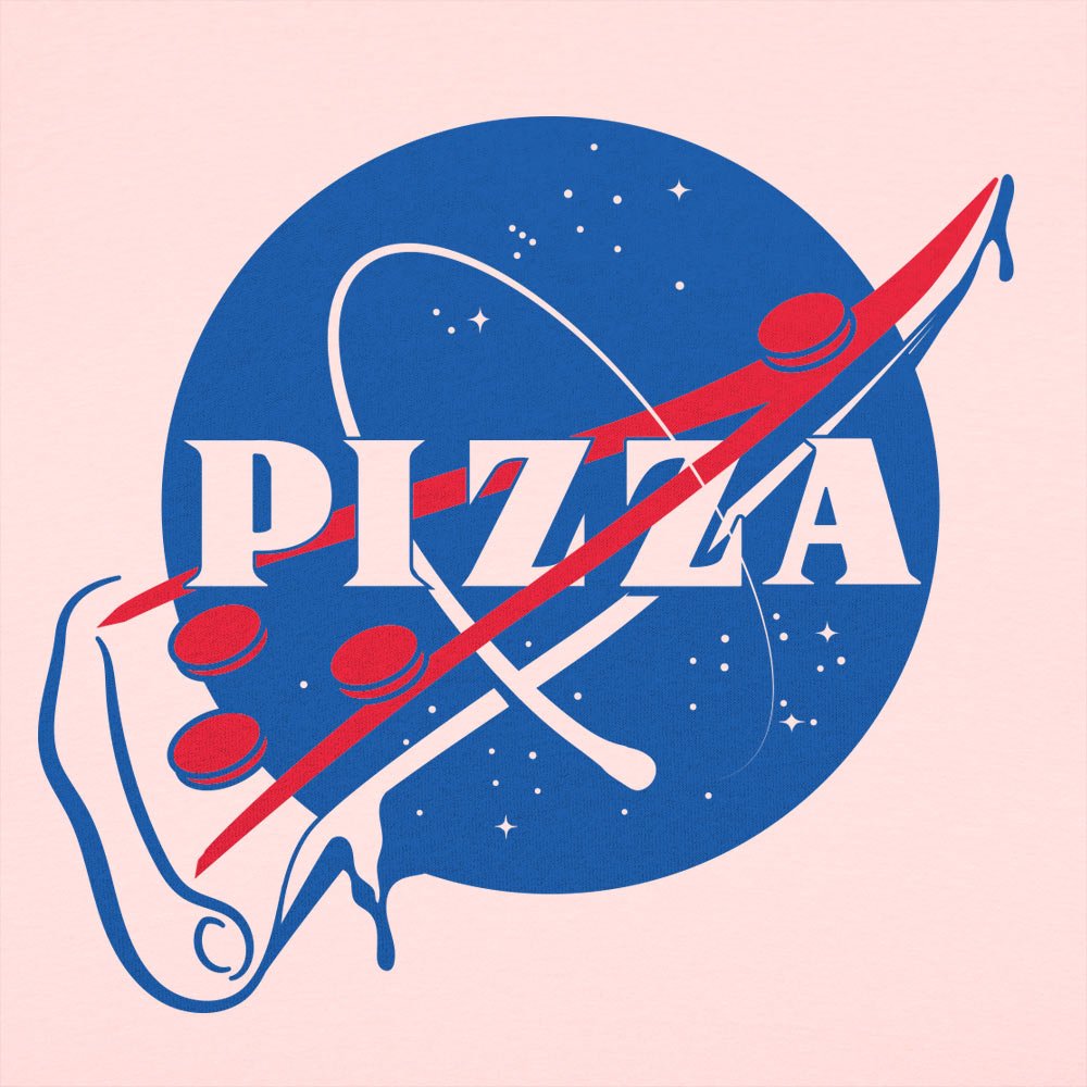 NASA Slice Pizza Space Agency Logo Parody
