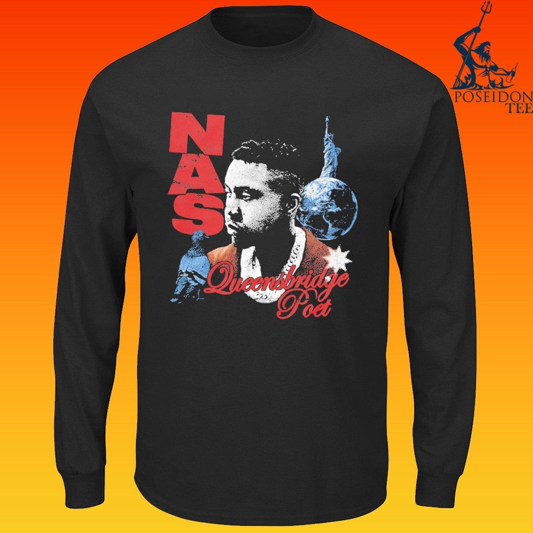 Nasir Jones Nas Queensbridge Poet T-shirt