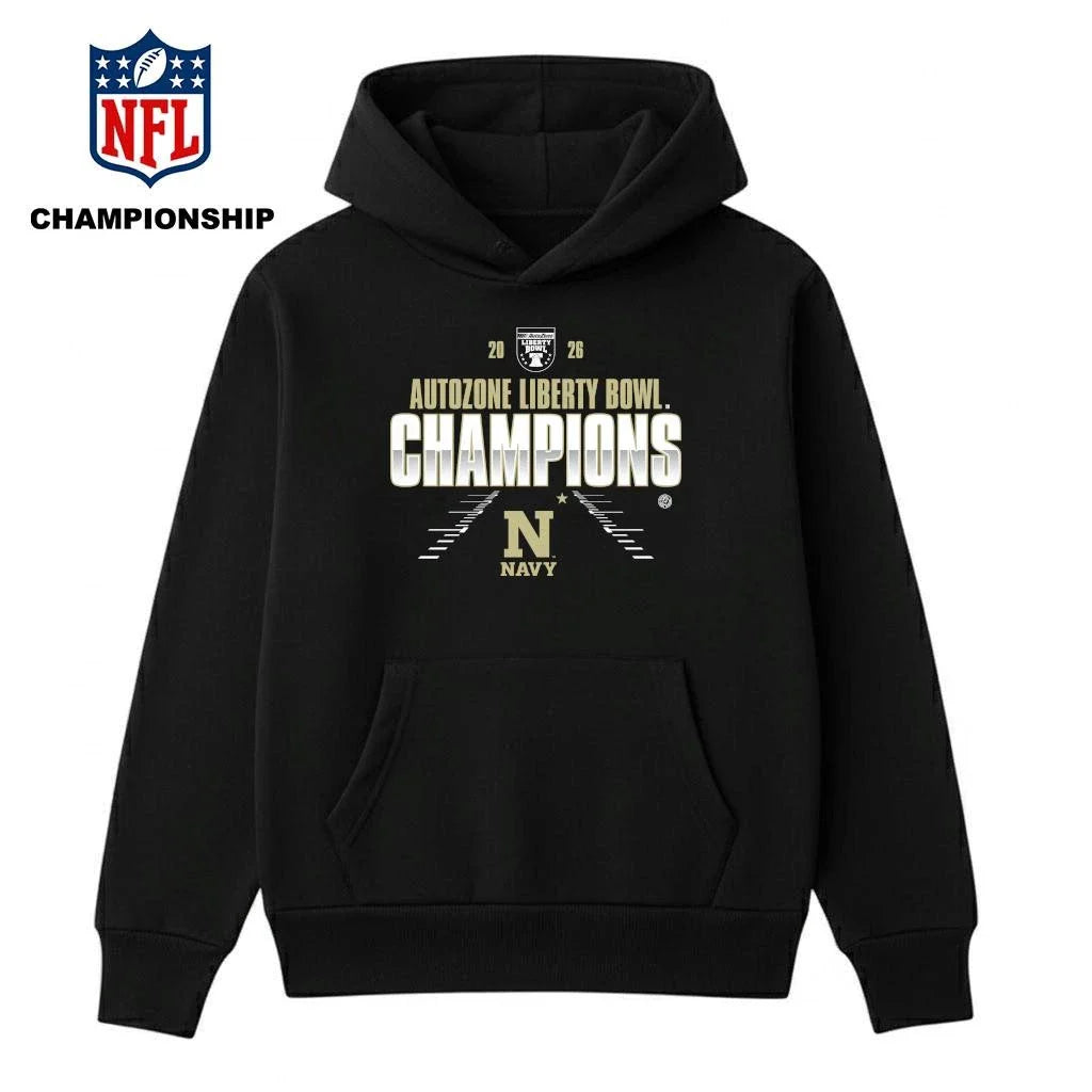 Navy Midshipmen Football 2026 AutoZone Liberty Bowl Champions Shirt
