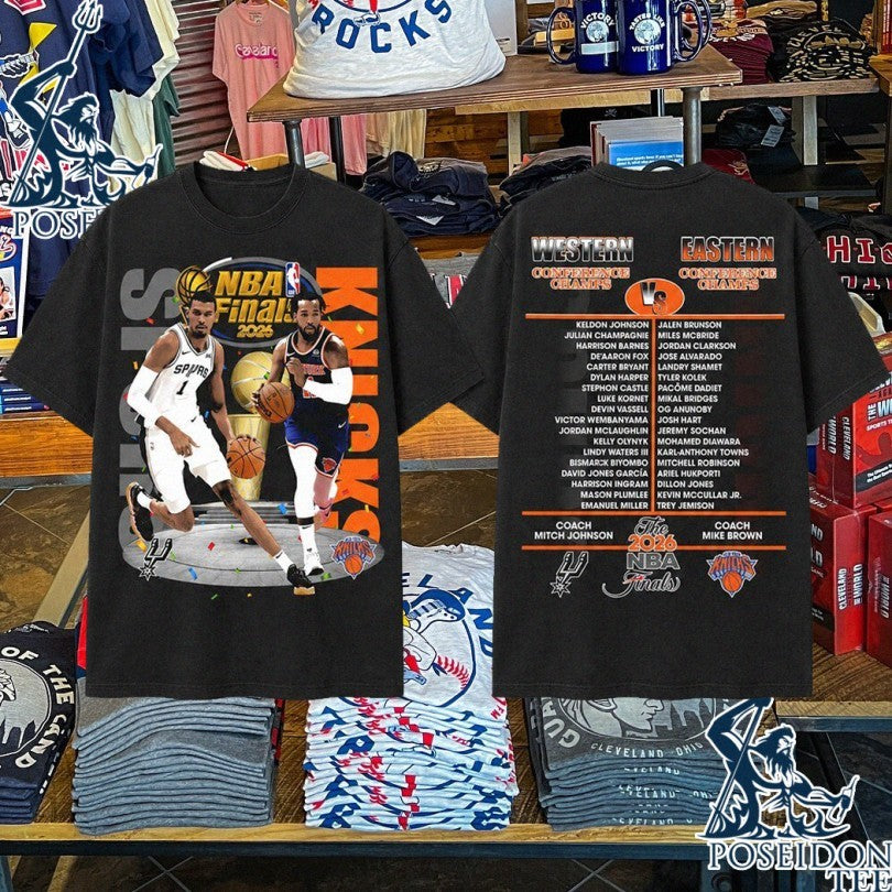 NBA Finals 2026 Spurs vs Knicks Championship T-shirt