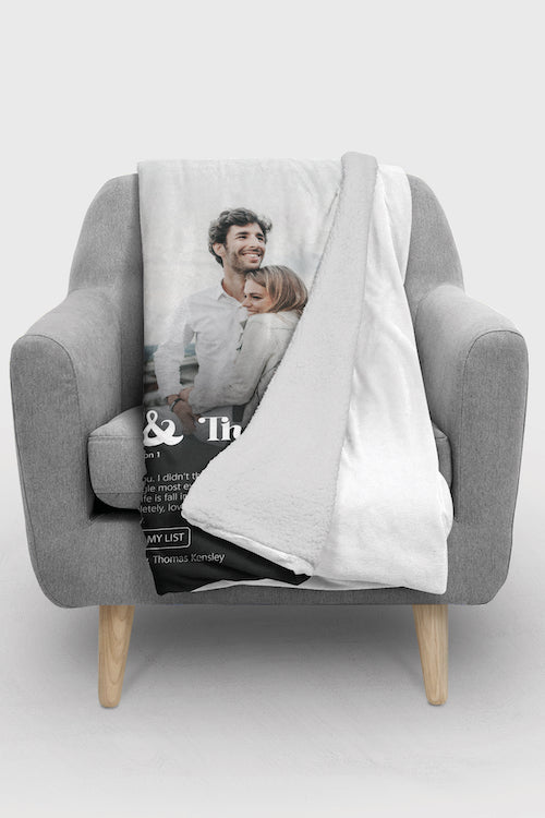 Custom Story of Couple Fleece Blanket