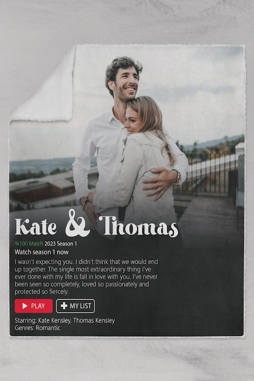 Custom Story of Couple Fleece Blanket