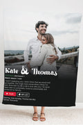 Custom Story of Couple Fleece Blanket