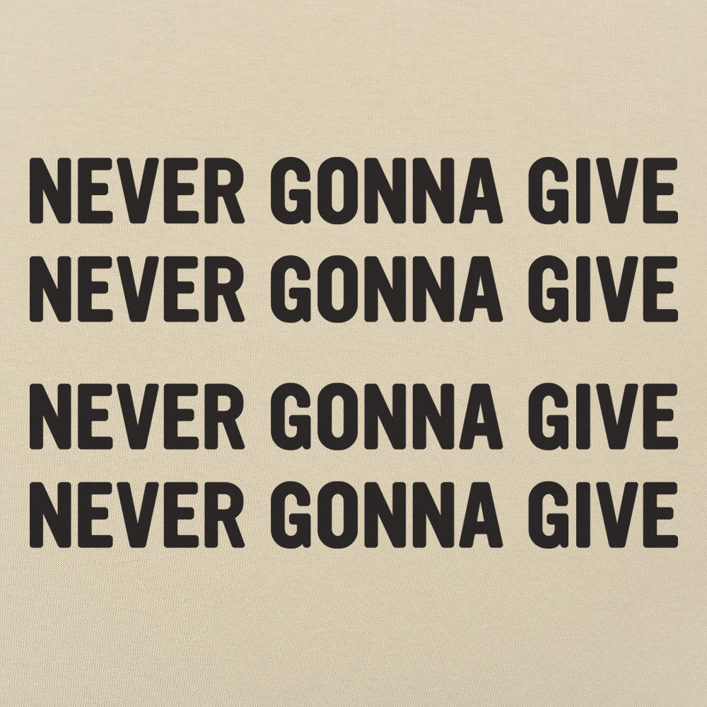 Never Gonna Give Repeated 80s Retro Song Lyric