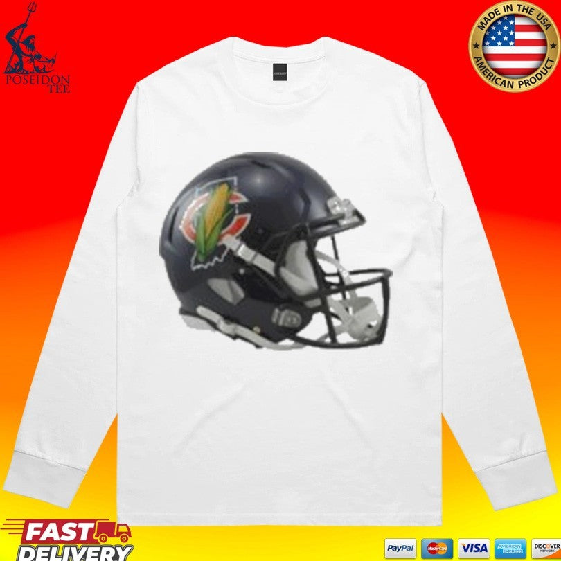 New Chicago Bears Helmets Corn Logo 2026 T-shirt