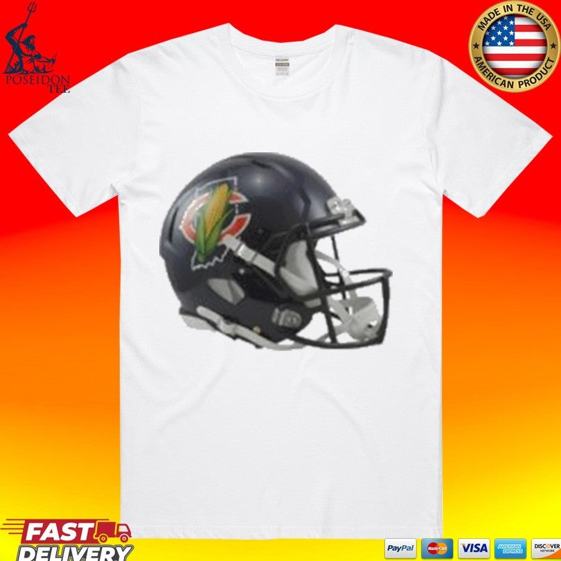 New Chicago Bears Helmets Corn Logo 2026 T-shirt