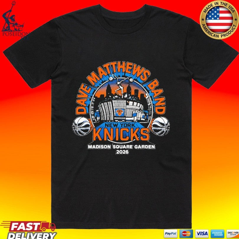 New York Knicks 2026 Dave Matthews Band Madison Square Garden T-shirt