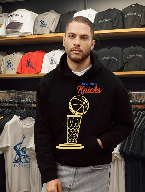 New York Knicks 2026 Finals Chainstitch Trophy Heavyweight T-shirt