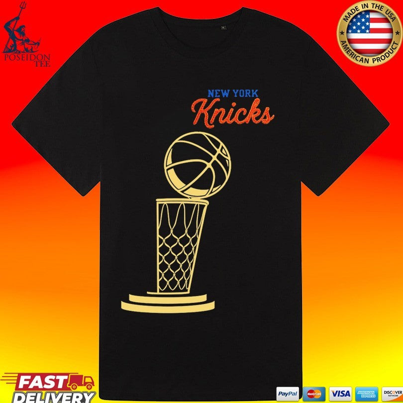 New York Knicks 2026 Finals Chainstitch Trophy Heavyweight T-shirt