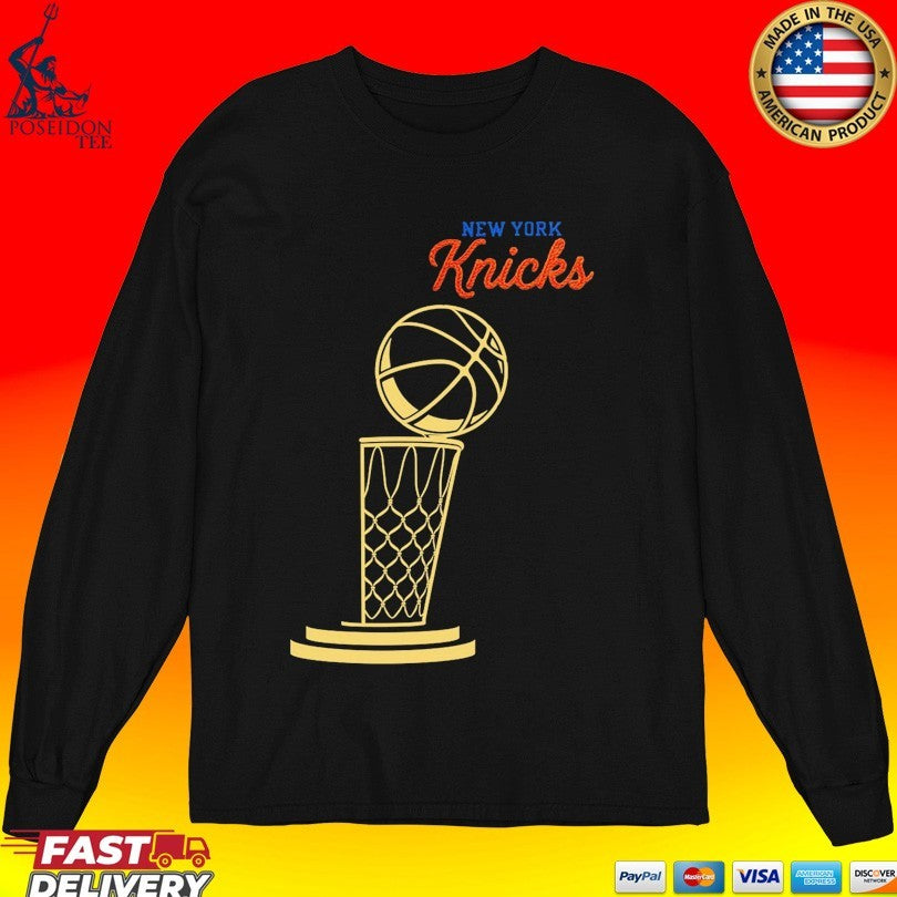 New York Knicks 2026 Finals Chainstitch Trophy Heavyweight T-shirt