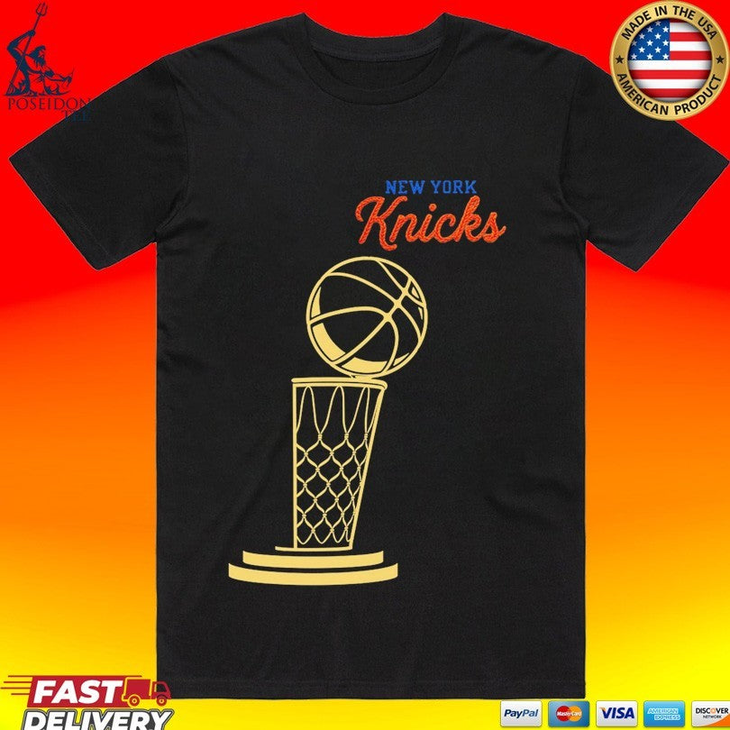 New York Knicks 2026 Finals Chainstitch Trophy Heavyweight T-shirt