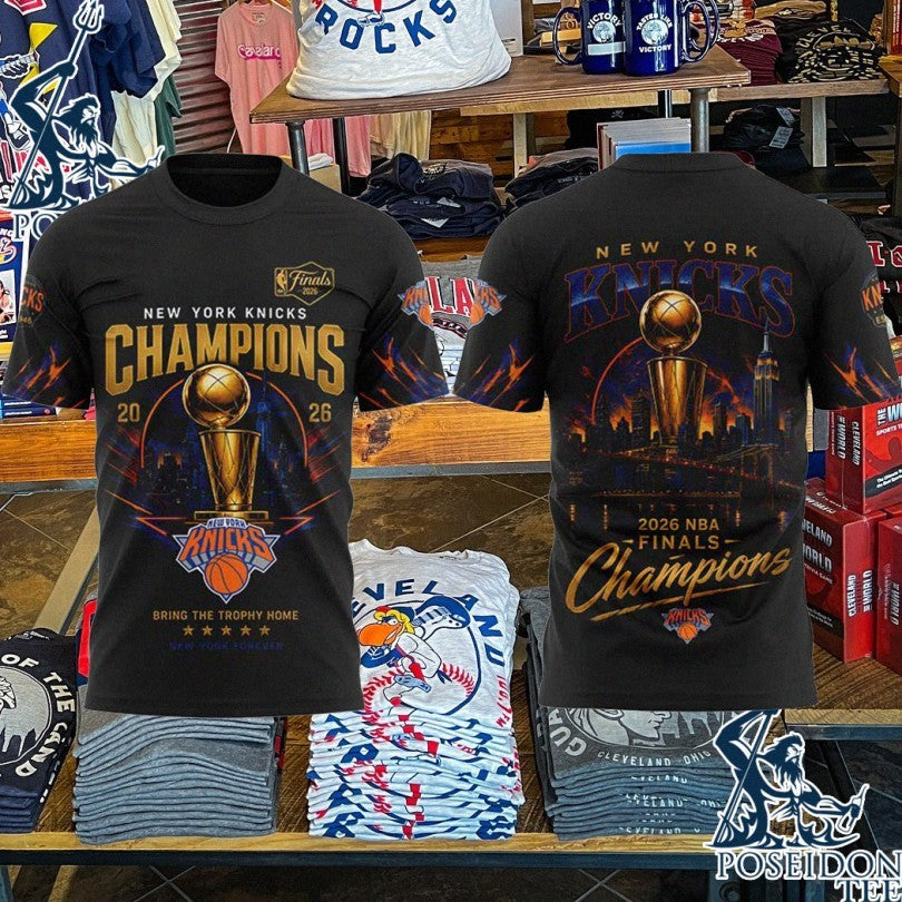 New York Knicks 2026 Finals Champions Bring The Trophy Home T-shirt