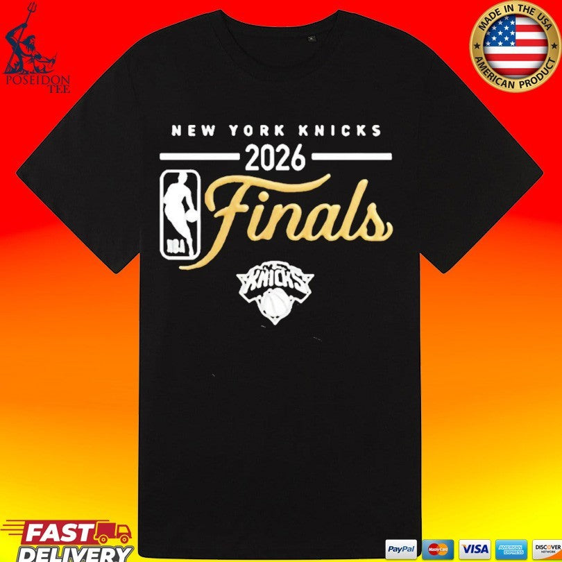 New York Knicks 2026 Finals Gold Puff Print T-shirt