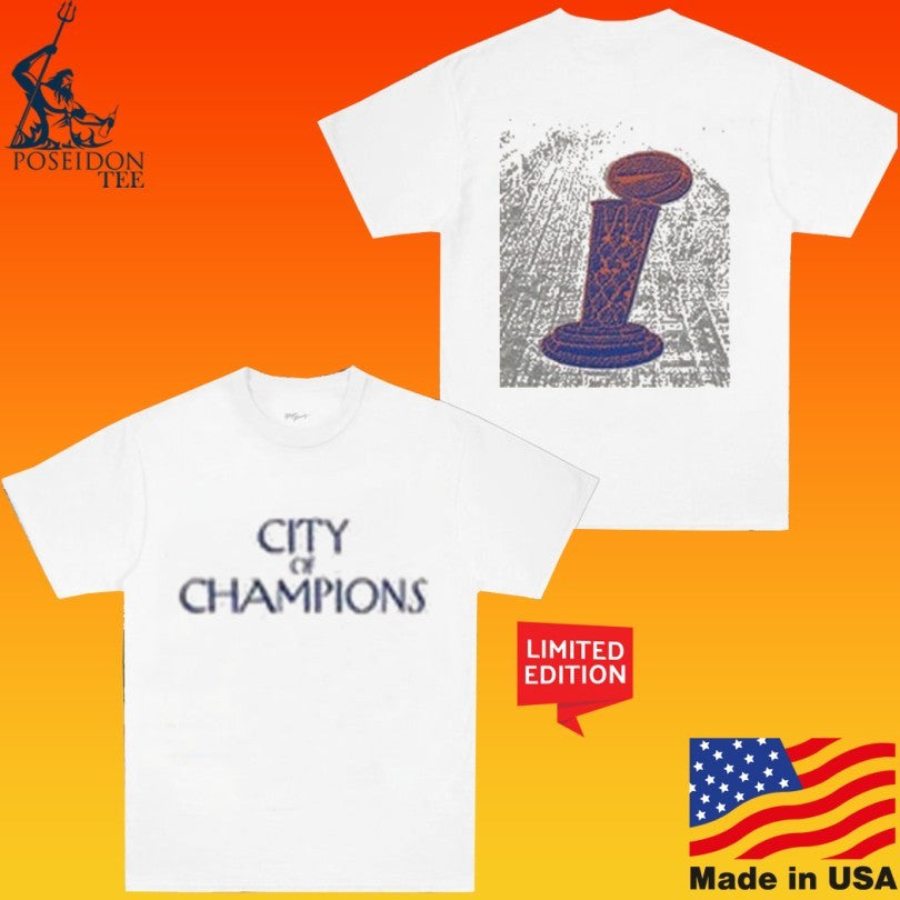 New York Knicks 2026 Nba City Of Champions Park Trophy T-shirt