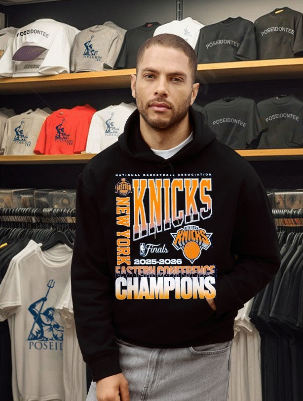 New York Knicks 2026 NBA Eastern Conference Champions Blue T-shirt