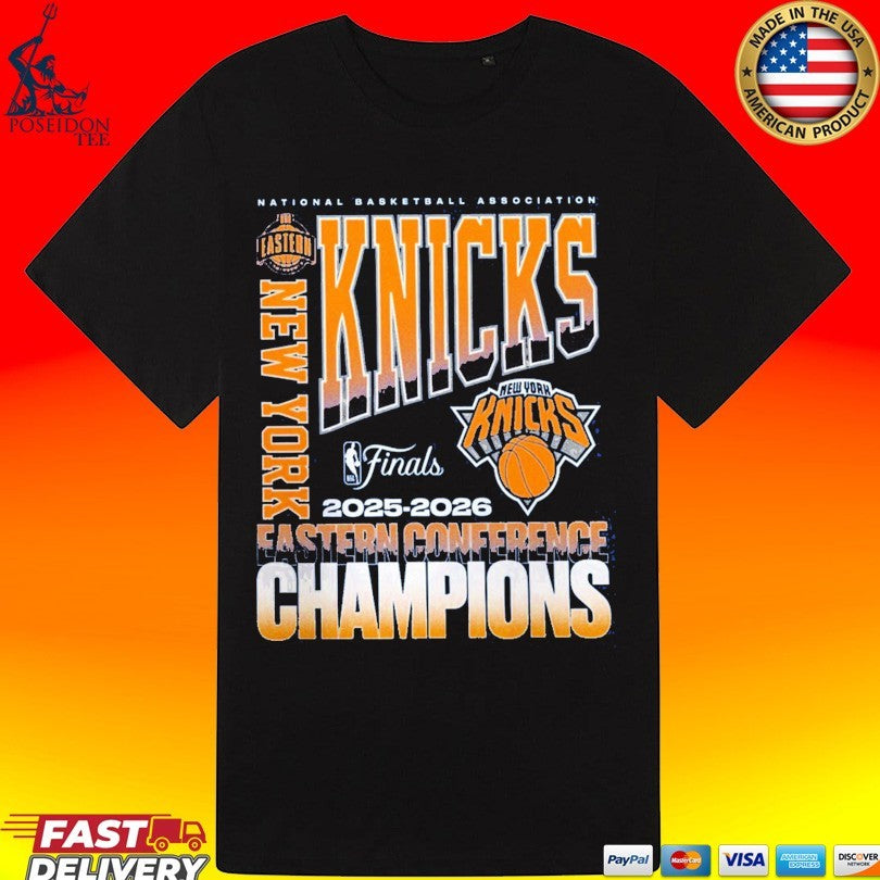 New York Knicks 2026 NBA Eastern Conference Champions Blue T-shirt
