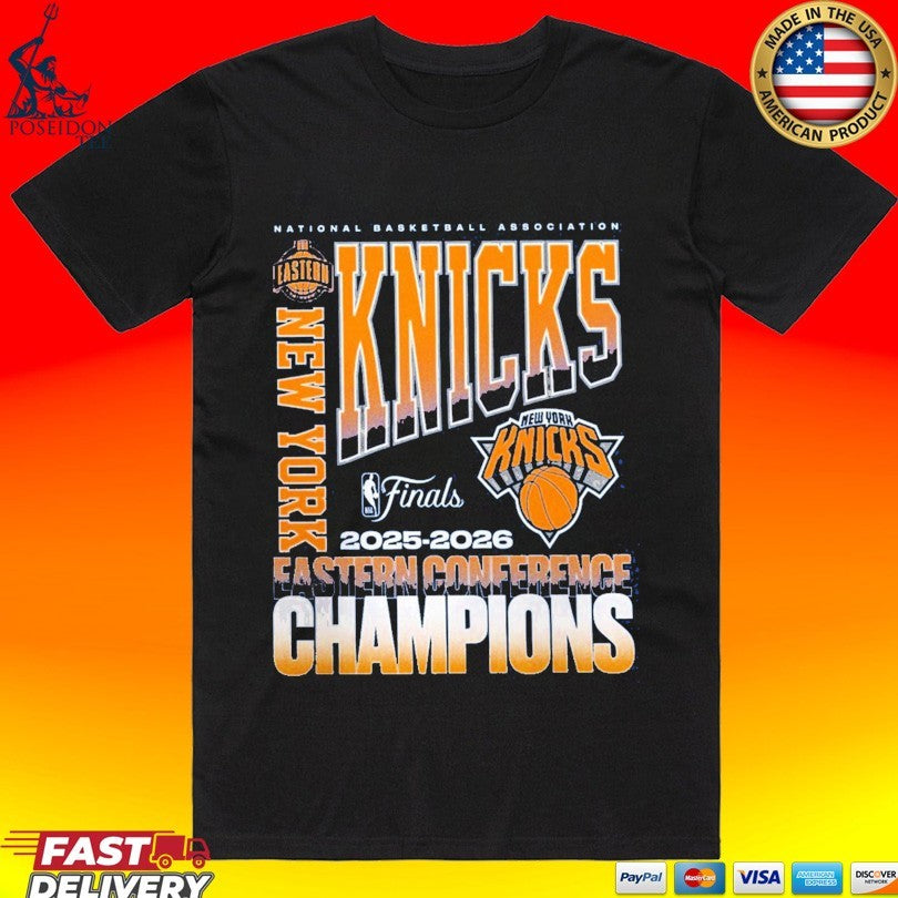 New York Knicks 2026 NBA Eastern Conference Champions Blue T-shirt