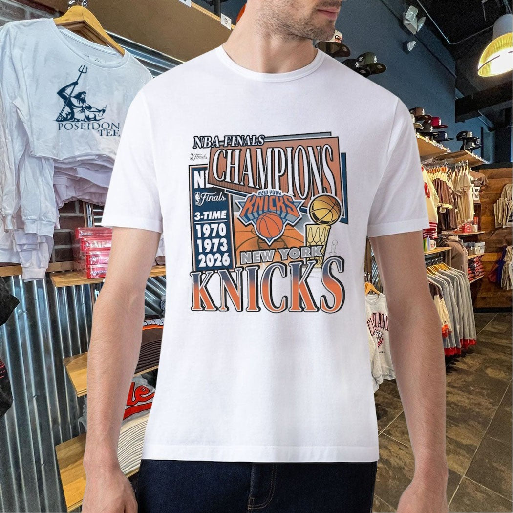 New York Knicks ’47 Three-time Nba Finals Champions Franklin T-shirt