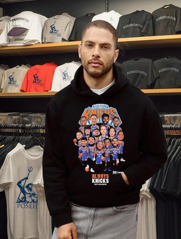 New York Knicks Always Knicks Playoffs 26 Team Caricature T-shirt