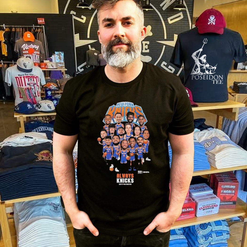 New York Knicks Always Knicks Playoffs 26 Team Caricature T-shirt
