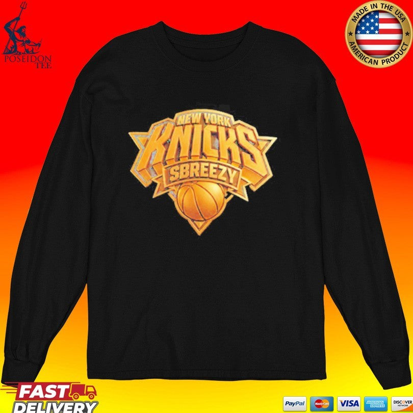 New York Knicks Breezy Golden Logo T-shirt