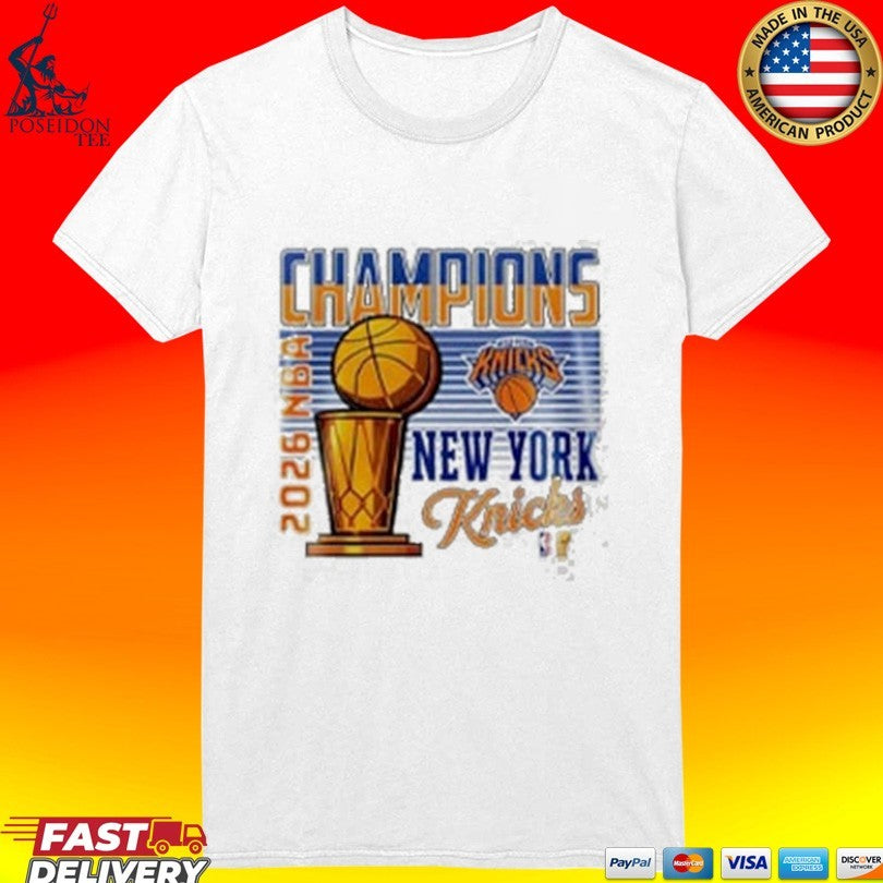 New York Knicks Eastern Conference Champions Trophy 2026 Logo T-shirt