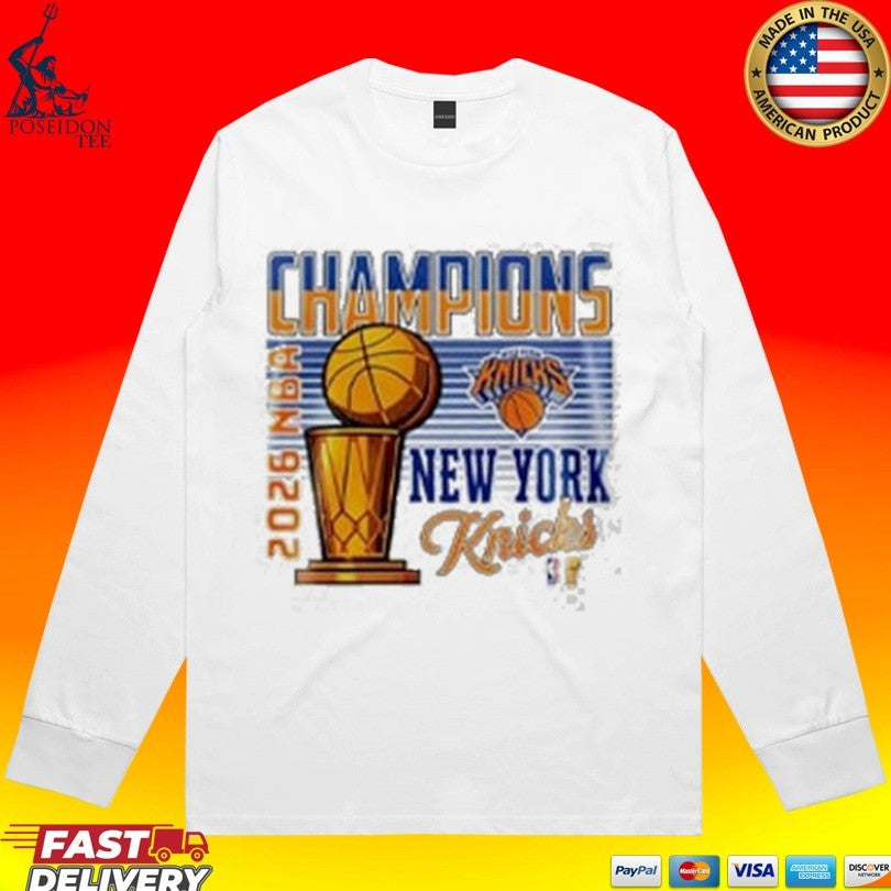New York Knicks Eastern Conference Champions Trophy 2026 Logo T-shirt