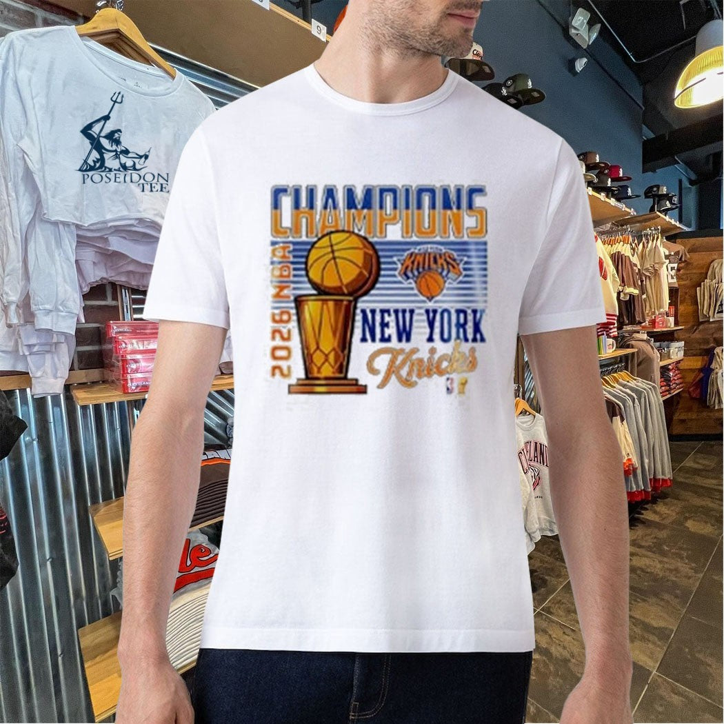 New York Knicks Eastern Conference Champions Trophy 2026 Logo T-shirt