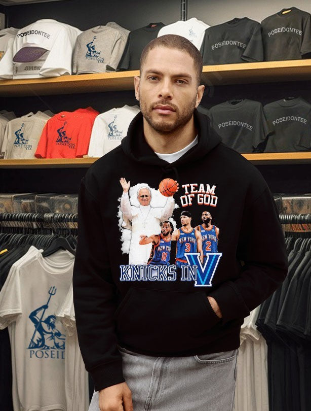 New York Knicks In Five Team Of God Pope Leo Xiv T-shirt