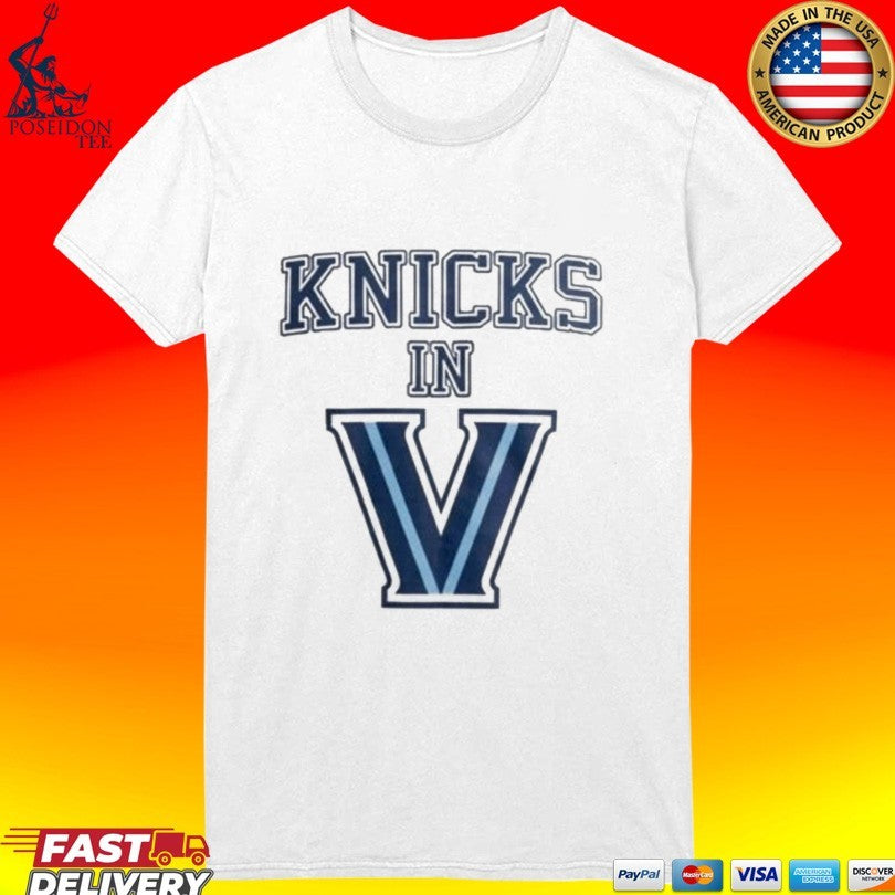 New York Knicks In V Villanova Wildcats T-shirt