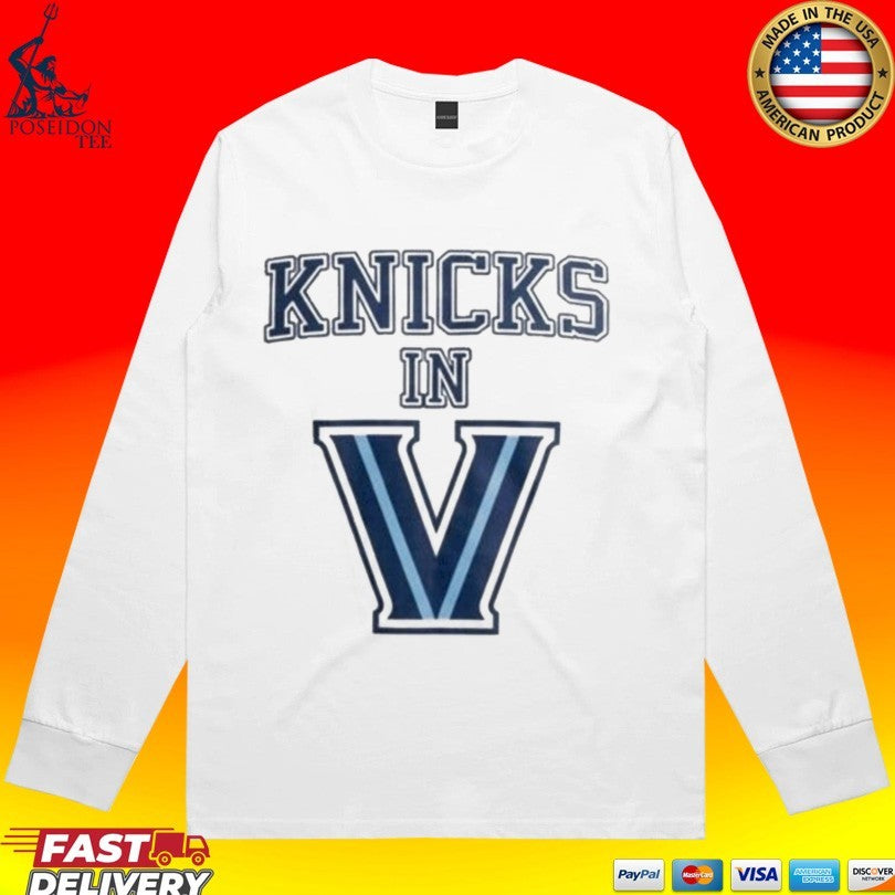 New York Knicks In V Villanova Wildcats T-shirt