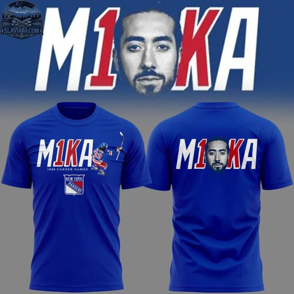 New York Rangers Mika Zibanejad 1000 NHL Games 2026 2 Sides Shirt