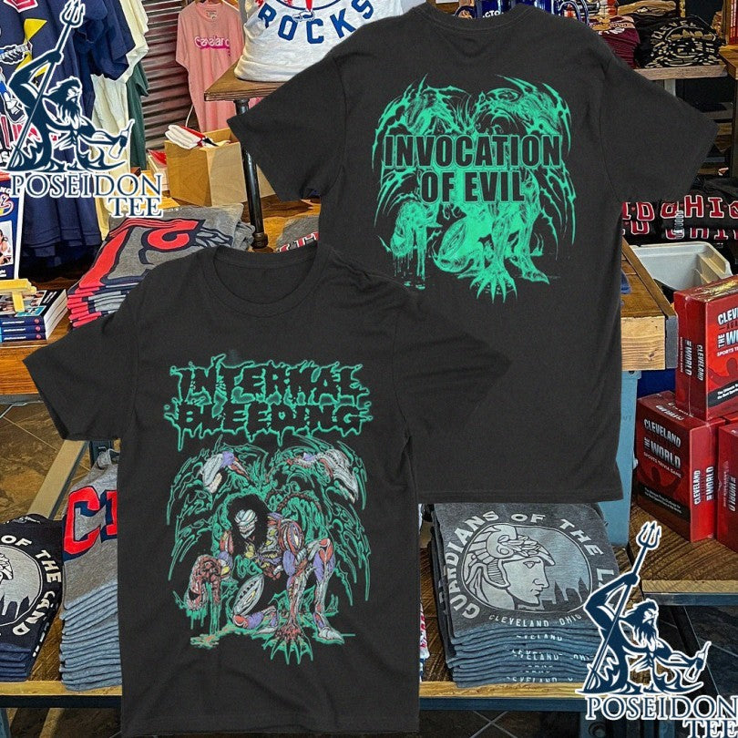 Night Shift Internal Bleeding Invocation Of Evil Alien T-shirt