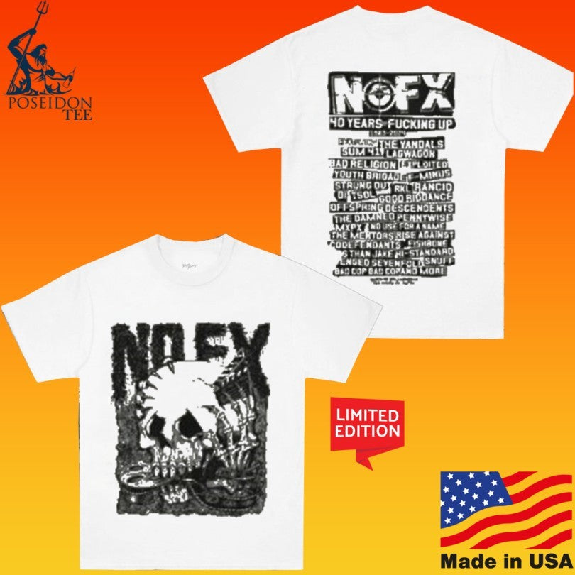 Nofx 40 Years Of Fuckinup Og Film Skull T-shirt