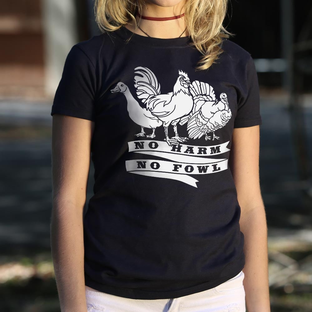 No Harm No Fowl Goose Rooster and Turkey Pun