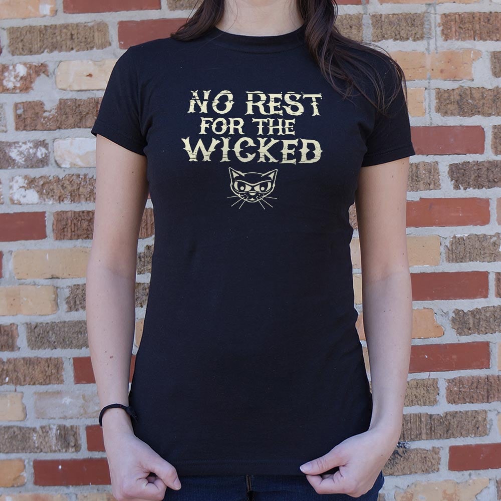 No Rest For The Wicked Sly Cat Design